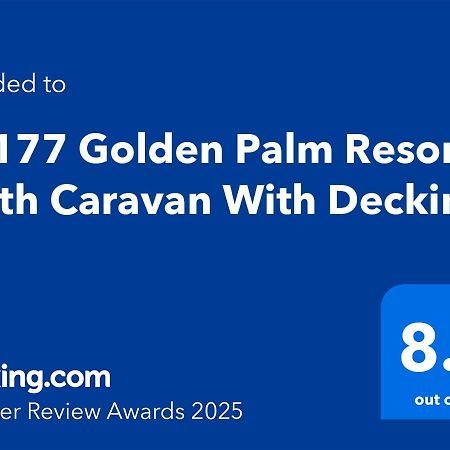 צ'אפל סנט לאונרדס Pg177 Golden Palm Resort 8 Berth Caravan With Decking מראה חיצוני תמונה